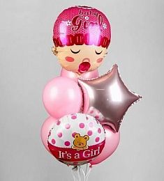 Шар фольгированный - Букет из шаров (It's a girl) - 12" 16" 18" 23"