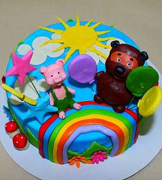 Торт "Винни Пух и Пятачок"