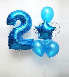 Композиция из шаров "Цифра со звездой"