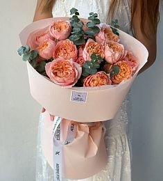 Букет "Пиони роуз мини"