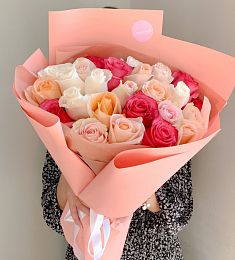 25 голландских роз mix