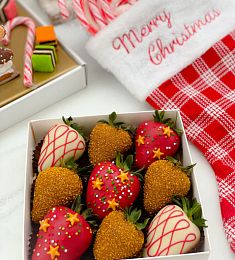 Клубничный бокс "Party time" клубника в шоколаде